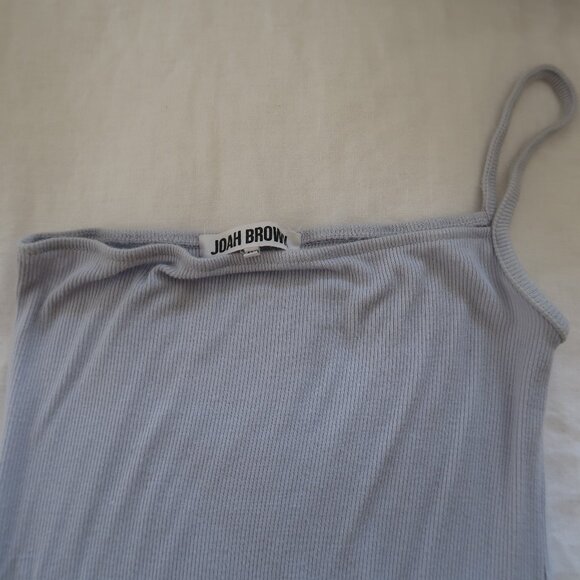 RARE - Joah Brown Knit One Shoulder Mini-Dress - Picture 7 of 8